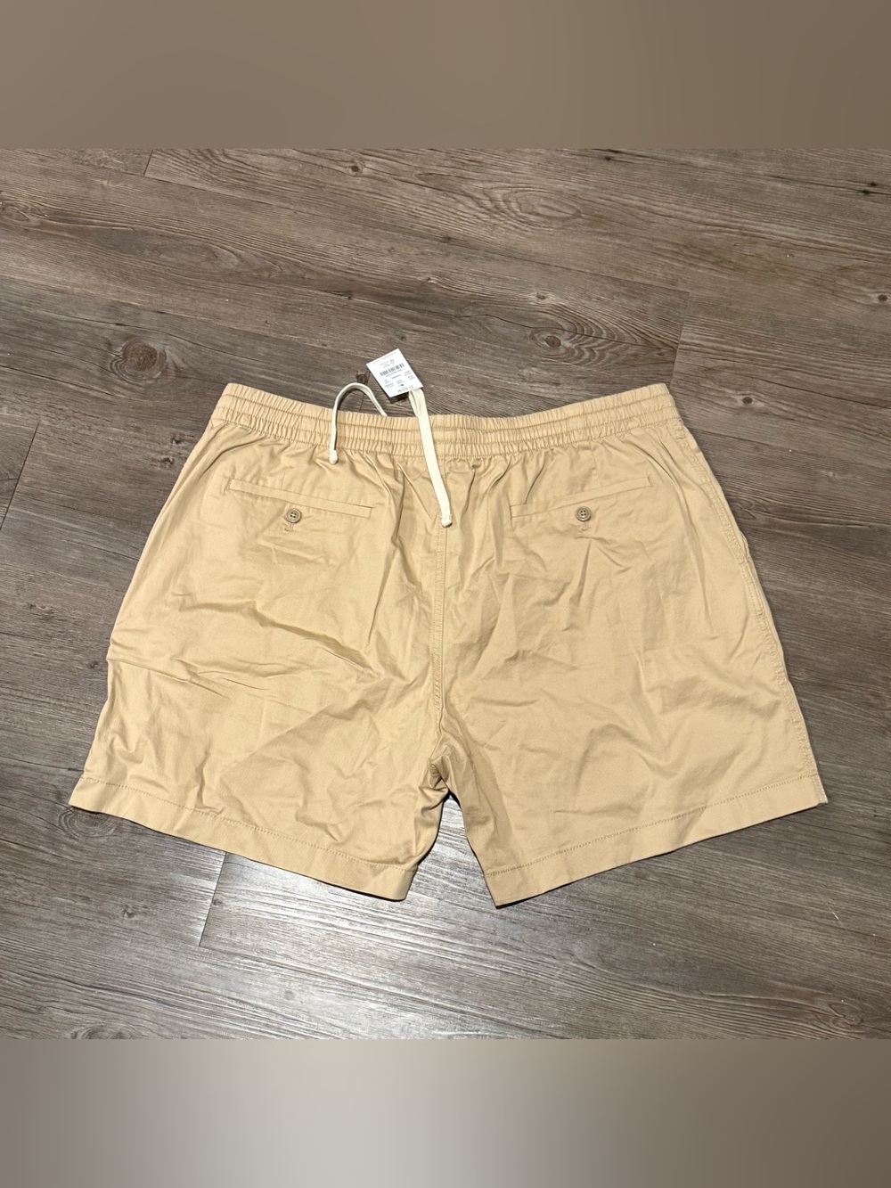 J. Crew Beige Cotton Blend Dock Shorts with Drawstring - Picture 2 of 7